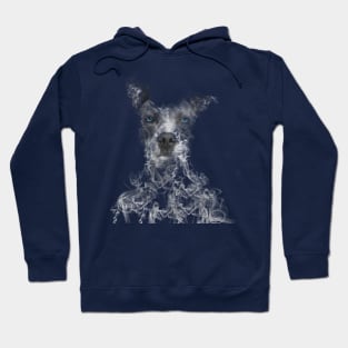 Doggo in the Smoke - Blue Eyes // Bilcos Designs Hoodie